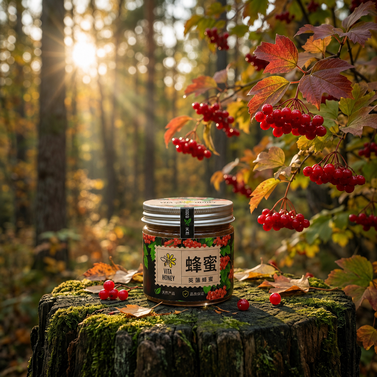 客户品牌荚蒾蜂蜜包装案例